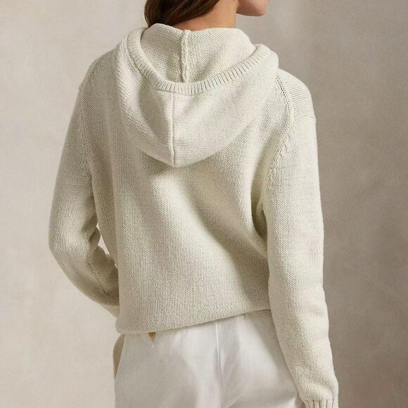 Polo Ralph Lauren Big Coat Bear Sweater Hoodie - Picture 2 of 7